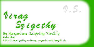 virag szigethy business card